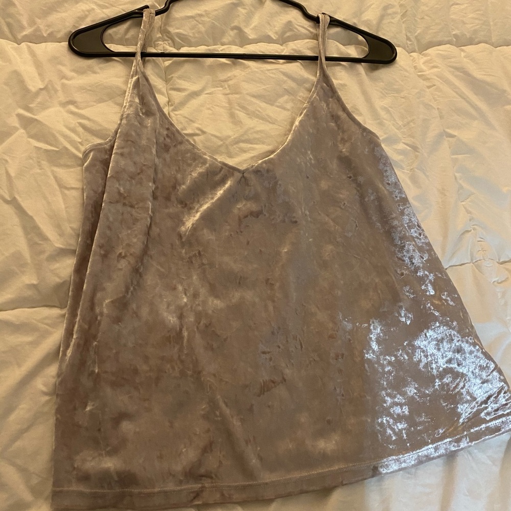 H&M gray velvet tank top